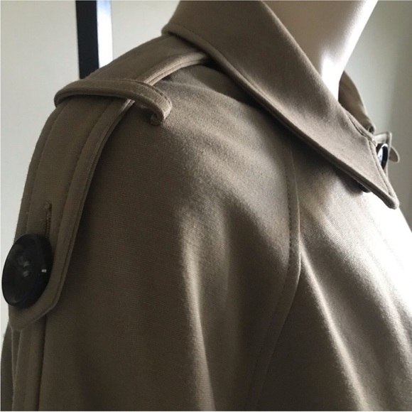 Anthropologie Cartonnier Button Down Pea Jacket Short Tan Size Large - Picture 5 of 7